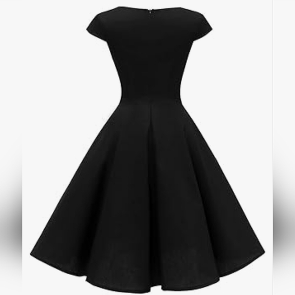 Hanpceirs medium Women's Cap Sleeve 1950s Retro Vintage Swing Dresses - Picture 3 of 5